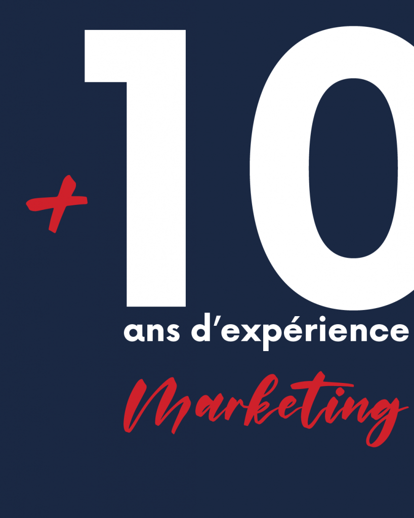 Plus de 10 ans d'expérience en Marketing & Digital à votre service !